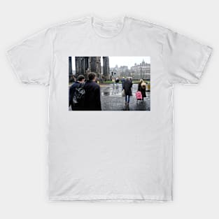 Crossing Princes Street - Edinburgh, Scotland T-Shirt